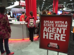Statefarm Insurance gave away ipads and shwag in exchange for surveys and contact info